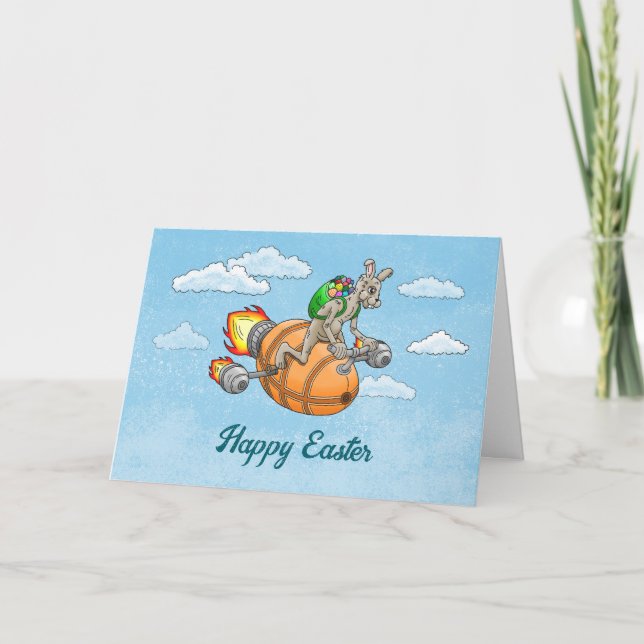 Rocket Rabbit Easter Card (Front)