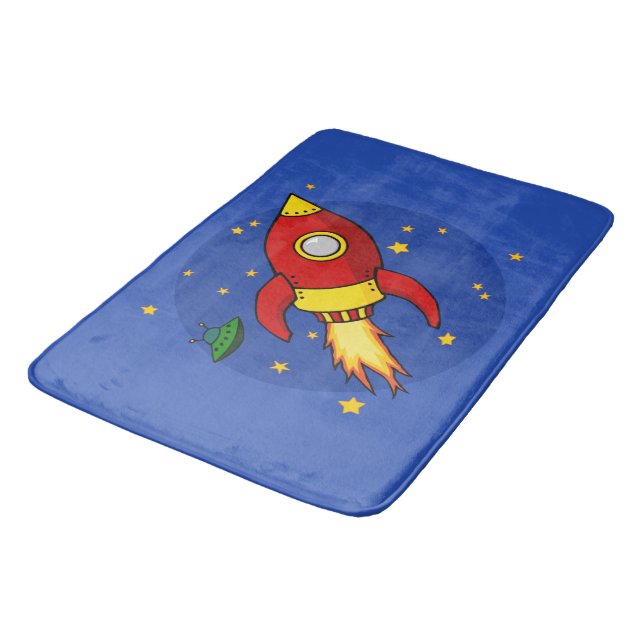 Rocket red Large Bath Mat (Angled)