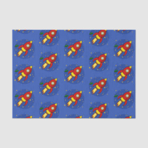 Rocket red pattern Tissue Paper