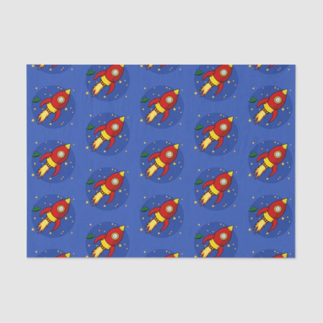 Rocket red pattern Tissue Paper (Front)