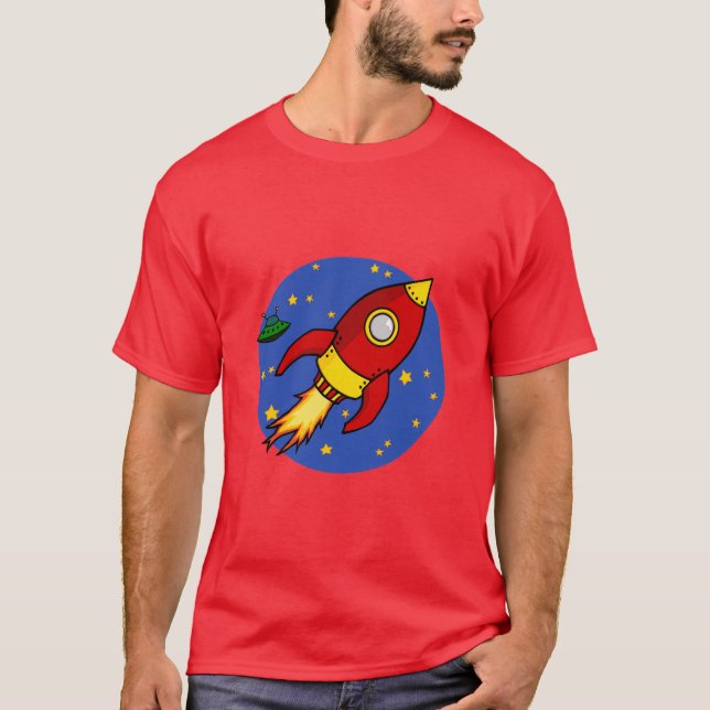 Rocket red yellow Mens T-Shirt (Front)