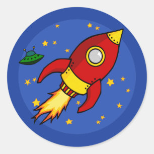 Rocket red yellow Sticker