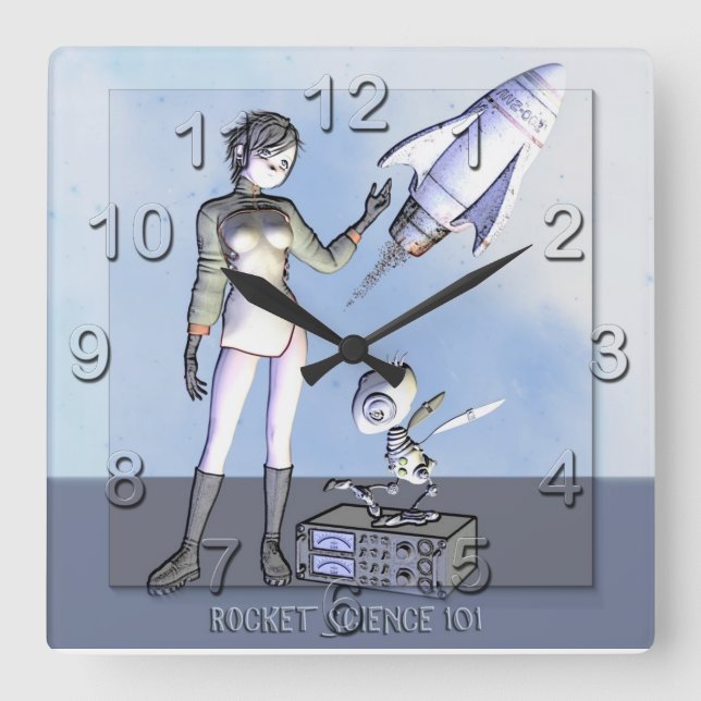 Rocket Science 101 Wall Clock (Front)