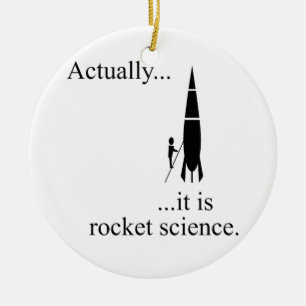 Rocket scientist ceramic tree decoration