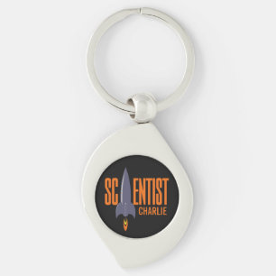 Rocket Scientist custom name key chain