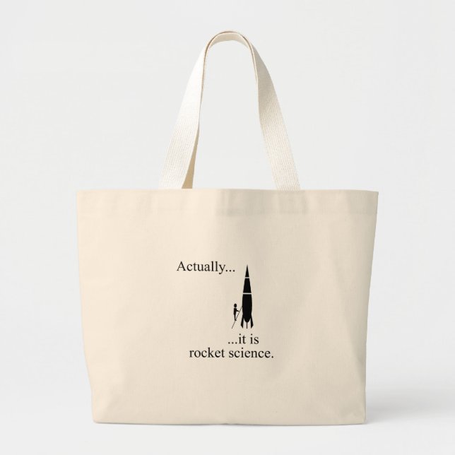 Rocket scientist large tote bag (Front)