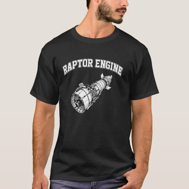 Rocket Scientist Starship Raptor Engine For Space  T-Shirt (Front)
