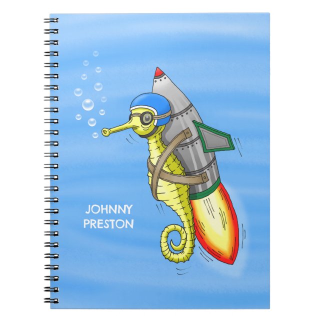 Rocket Seahorse Notebook (Front)