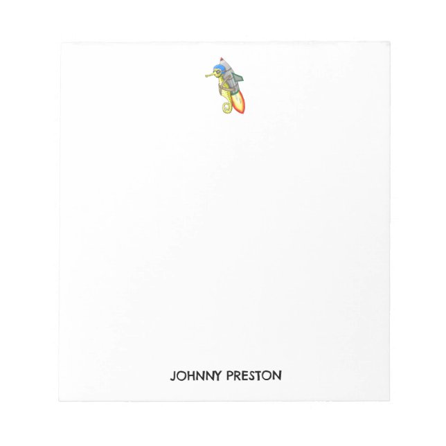 Rocket Seahorse Notepad (Front)