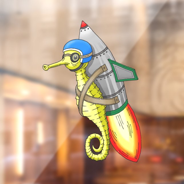 Rocket Seahorse Window Cling (Sheet 2)