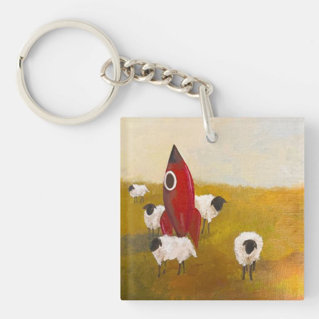 Rocket Sheep Key Ring (Front)