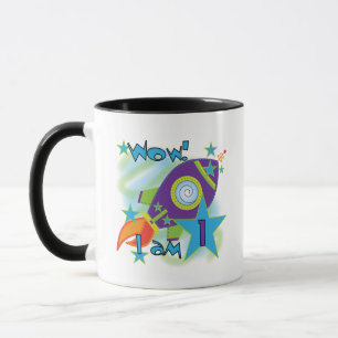 Rocket Ship 1st Birthday Tshirts and Gifts Mug