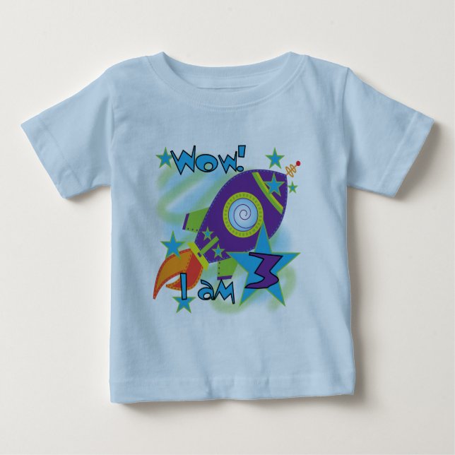 Rocket Ship 3rd Birthday T-shirts and Gifts (Front)