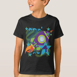 Rocket Ship 4th Birthday T-shirts and Gifts