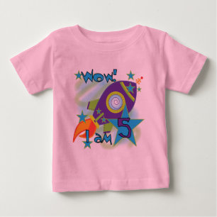 Rocket Ship 5th Birthday T-shirts and Gifts