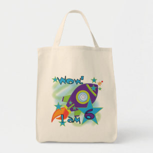 Rocket Ship 6th Birthday Tshirts and Gifts Tote Bag