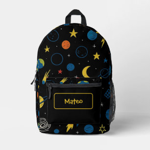 Rocket Ship Backpack with Solar System Design