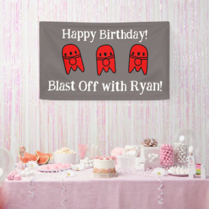 Rocket Ship Birthday Party Banner