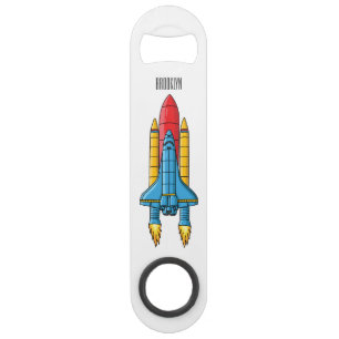 Rocket ship cartoon illustration 