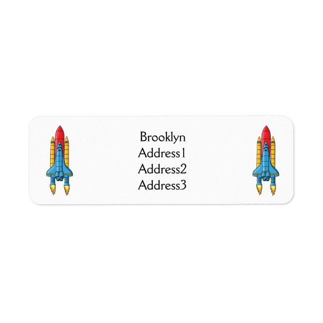 Rocket ship cartoon illustration (Front)