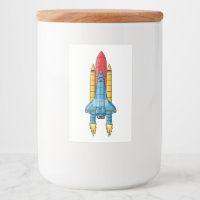 Rocket ship cartoon illustration 