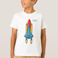 Rocket ship cartoon illustration