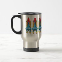 Rocket ship cartoon illustration