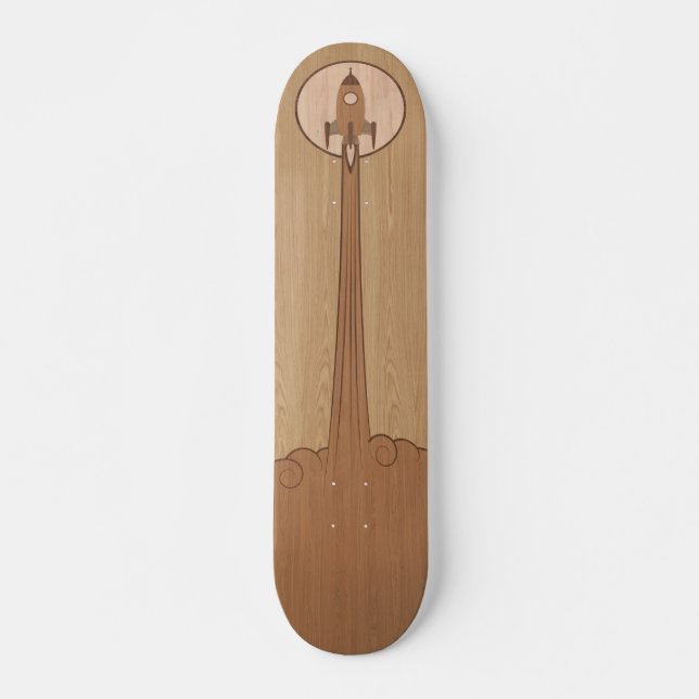 Rocket Ship Inlay Deck Skateboard (Front)