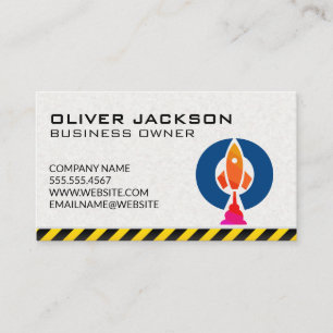 Rocket Ship Launch Logo Business Card