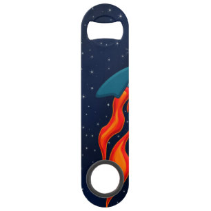 Rocket ship on space