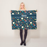 Rocket ship space pattern Space Planets Custom
