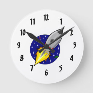 Rocket Ship Wall Clock
