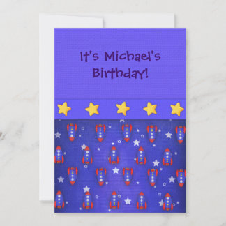 Rocket Ships Invitations