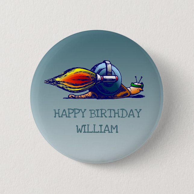 Rocket Snail 6 Cm Round Badge (Front)
