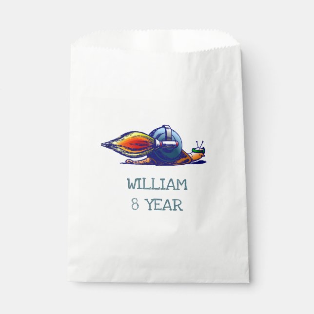 Rocket Snail Favour Bags (Front)