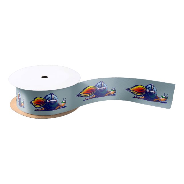 Rocket Snail Satin Ribbon (Spool)
