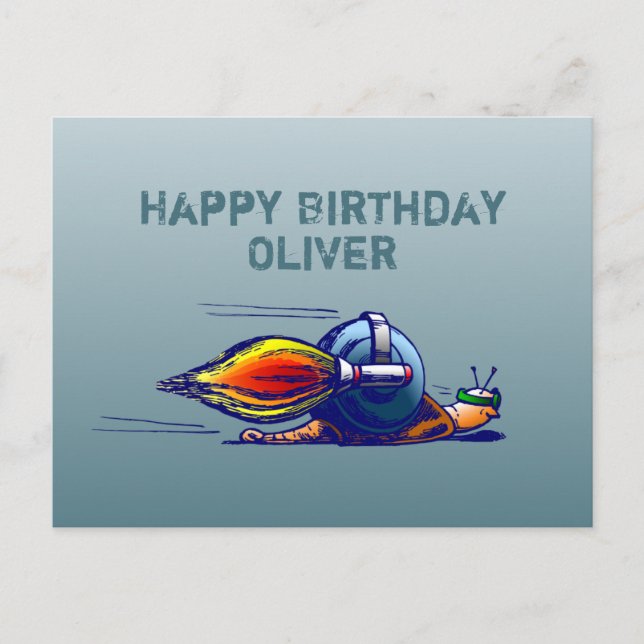 Rocket Snail's Birthday Postcard (Front)