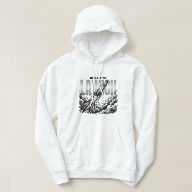 Rocket | Space Exploration Graphic Hoodie (Design Front)