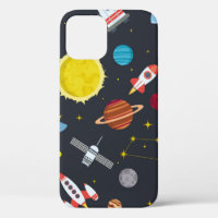 Rocket space globe solar system and planet cosmos