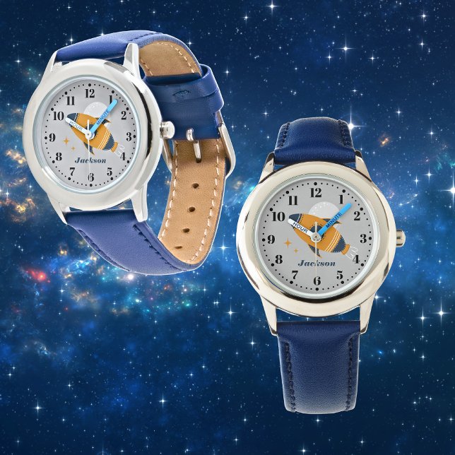 Rocket Space Personalised Custom Kid's Watch (Creator Uploaded)