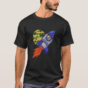 rocket space science moon T-Shirt