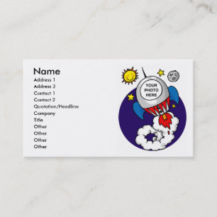 rocket space scientist business card