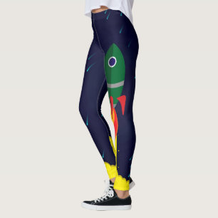Rocket spaceship astrology astronaut leggings