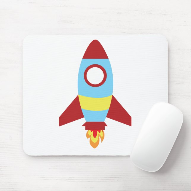 Rocket Spaceship Launching Mouse Mat (With Mouse)