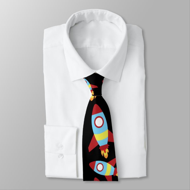 Rocket Spaceship Launching Tie (Tied)