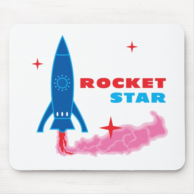 Rocket Star Mouse Mat (Front)