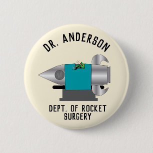Rocket Surgery Funny 6 Cm Round Badge