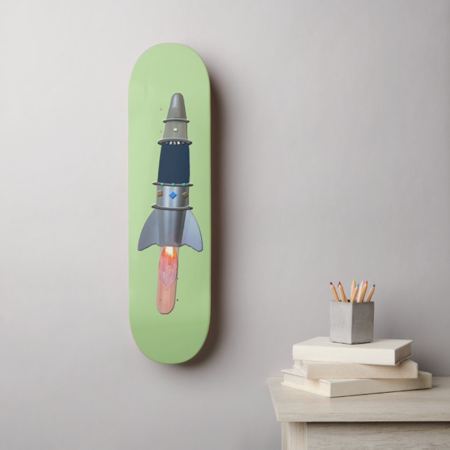 Rocket Take Off  Skateboard (Wall Art)