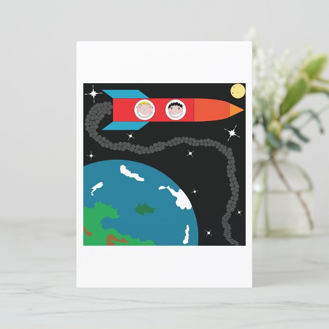 Rocket To The Moon Invitations (Creator Uploaded)