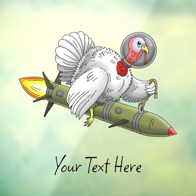 Rocket Turkey Back to School Window Cling (Sheet 3)